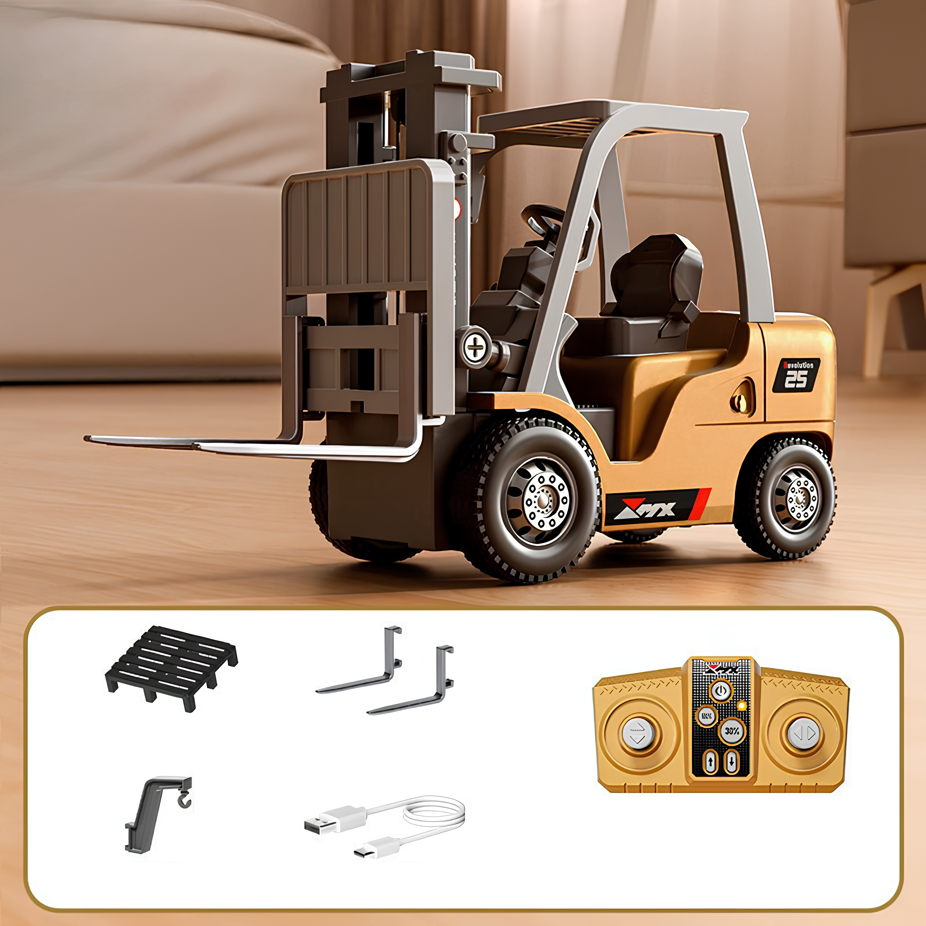 Uzaktan Kumandalı Mini Forklif Arabası